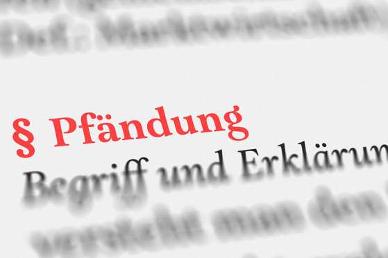 Foto: Textausschnitt Pfändung